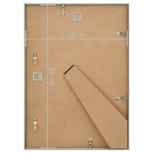 Billedrammer 10 stk. til væg eller bord 18x24 cm MDF sølvfarvet
