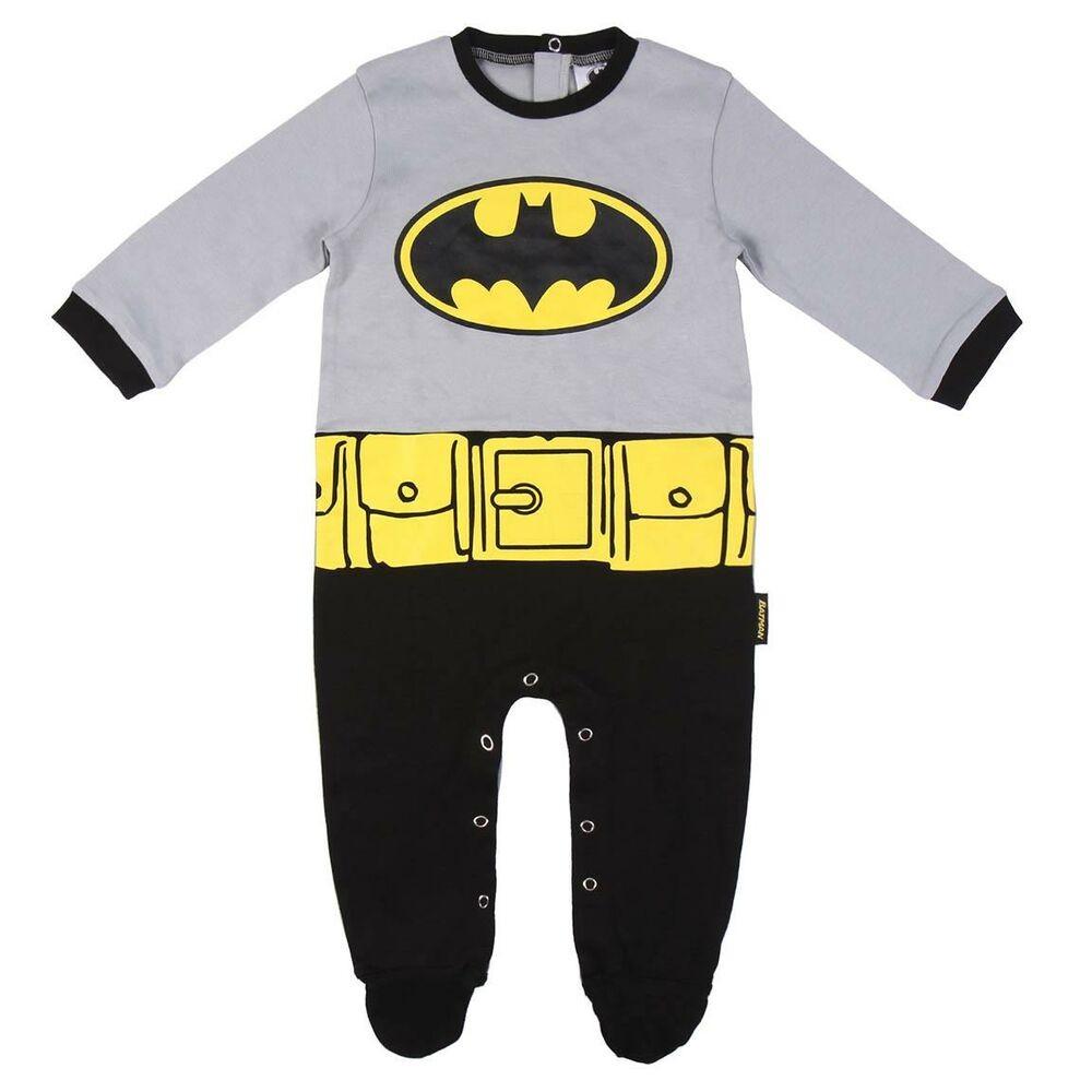 Langærmet sparkedragt til baby Batman Grå 6 måneder