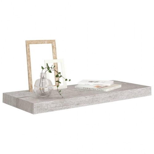 Væghylde 60 × 23,5 × 3,8 cm i MDF - betongrå