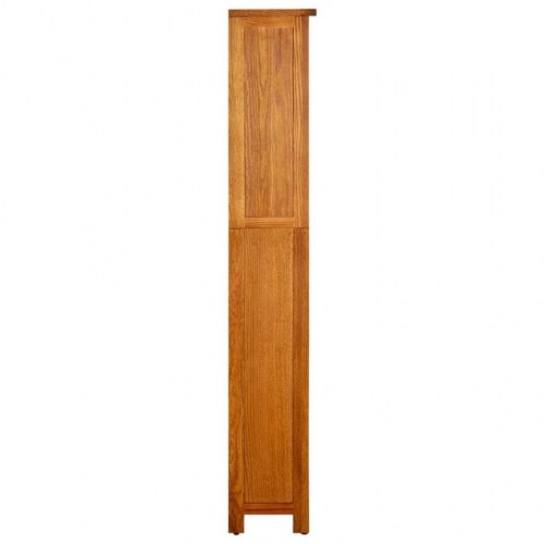 Bogreol med 5 hylder 45×22×140 cm - massivt egetræ
