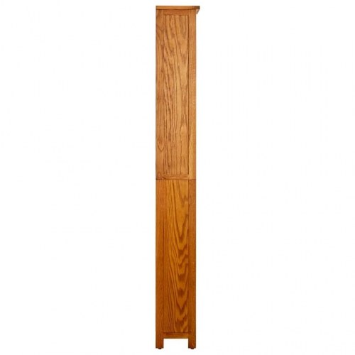 Bogreol med 6 hylder - 52×22×180 cm i massivt egetræ