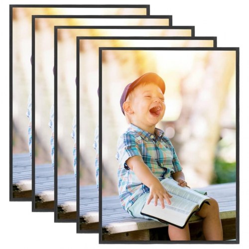 Billedrammer 5 stk. til bord 15x21 cm MDF sort
