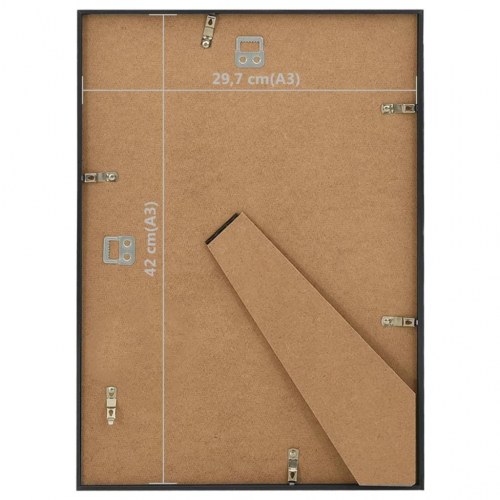 Billedrammer 3 stk. til væg eller bord 29,7x42 cm MDF sort