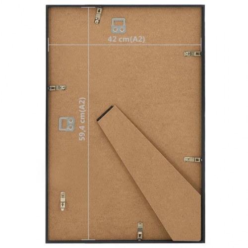 Billedrammer 5 stk. til væg 42x59,4 cm MDF sort