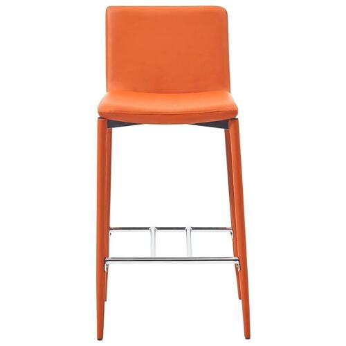 Barstole 2 stk. kunstlæder orange