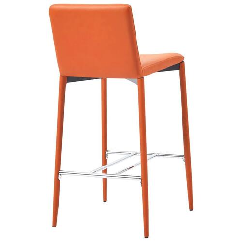 Barstole 2 stk. kunstlæder orange
