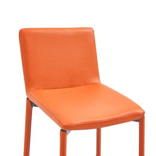 Barstole 2 stk. kunstlæder orange