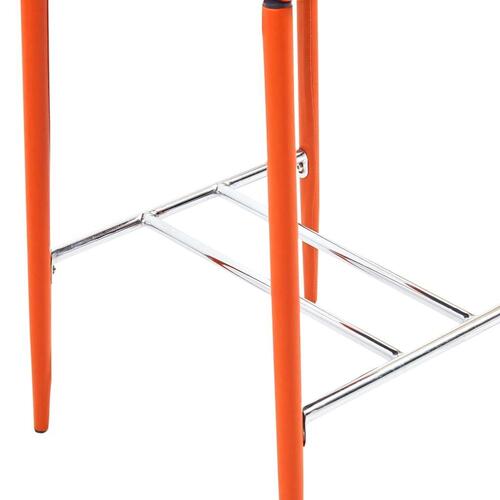 Barstole 2 stk. kunstlæder orange