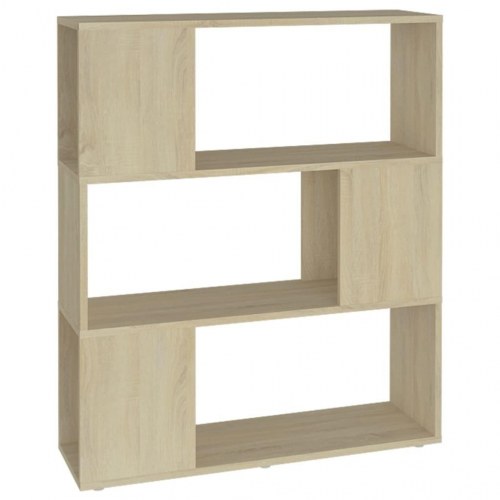 Bogreol/rumdeler 80×24×94 cm i konstrueret træ - sonoma-eg