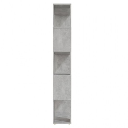 Bogreol/rumdeler i konstrueret træ - 80 × 24 × 155 cm, betongrå