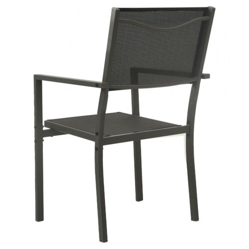 Udendørs spisebordssæt 5 dele i stål til have og terrasse