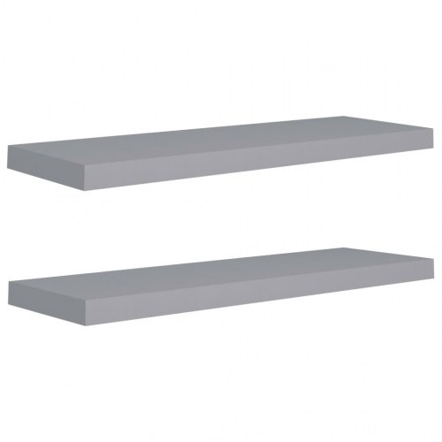Væghylder 2 stk. - 80 × 23,5 × 3,8 cm MDF, grå