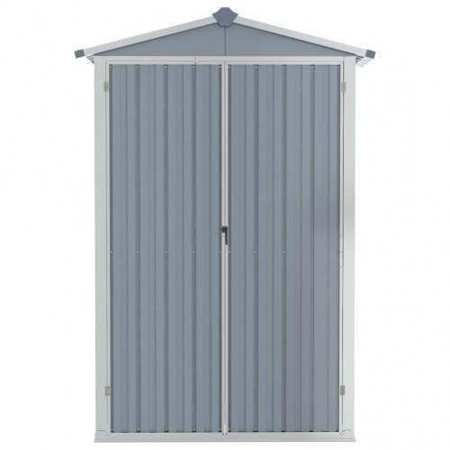 Haveskur 116×45×175 cm i galvaniseret stål - grå
