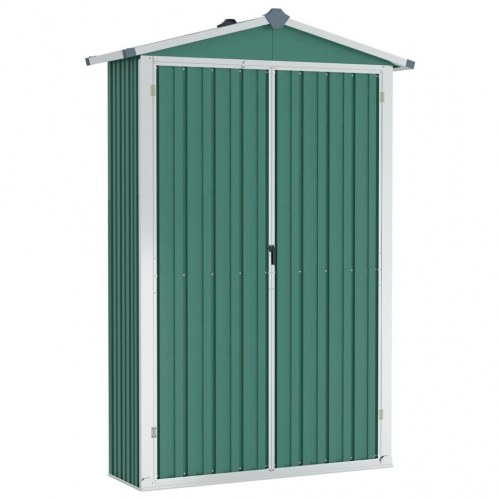 Haveskur i galvaniseret stål 116×45×175 cm - grøn