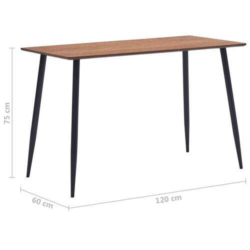 Spisebord 120 x 60 x 75 cm brun