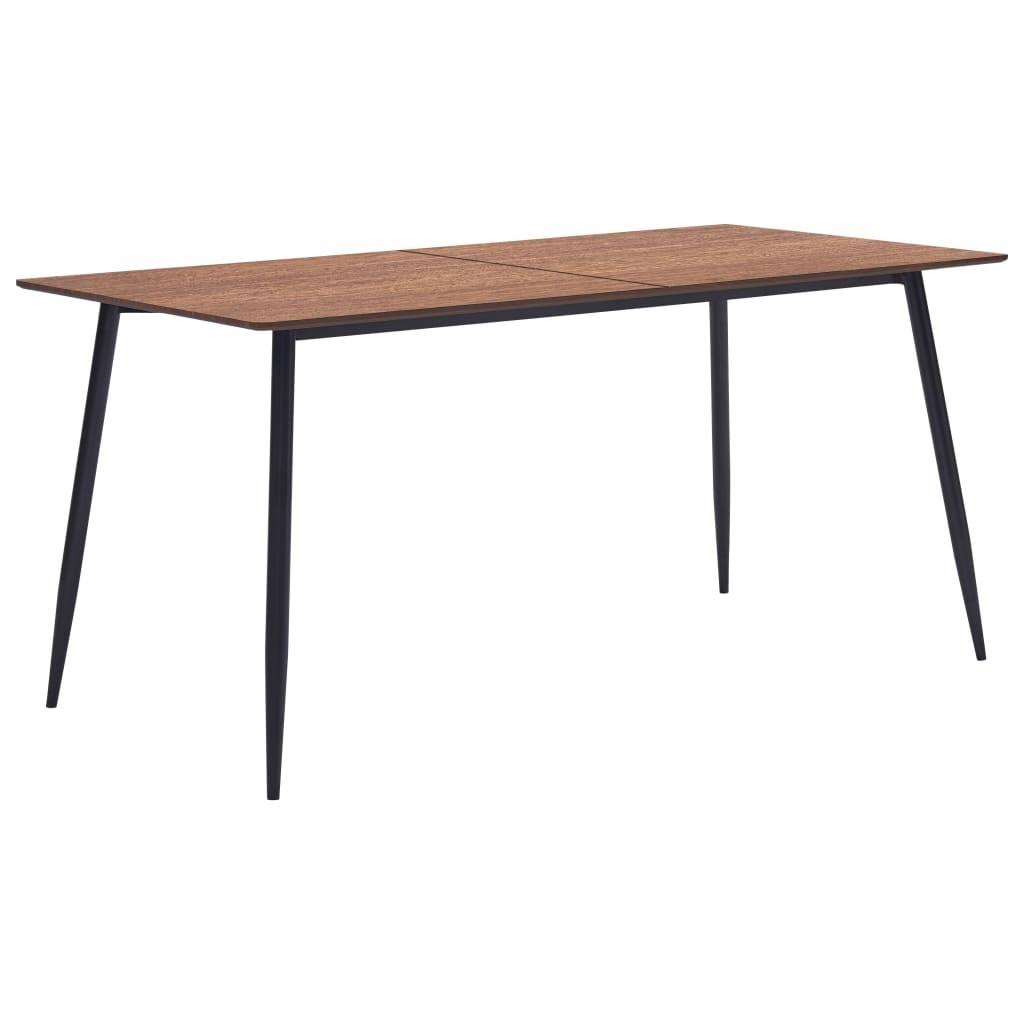 Spisebord 160 x 80 x 75 cm MDF brun