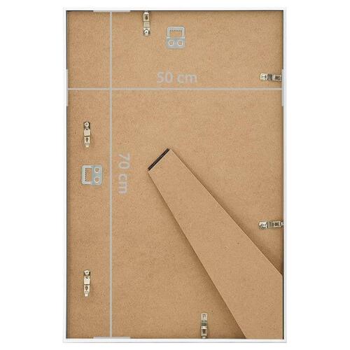 Billedrammer 3 stk. til væg eller bord 50x70 cm MDF hvid