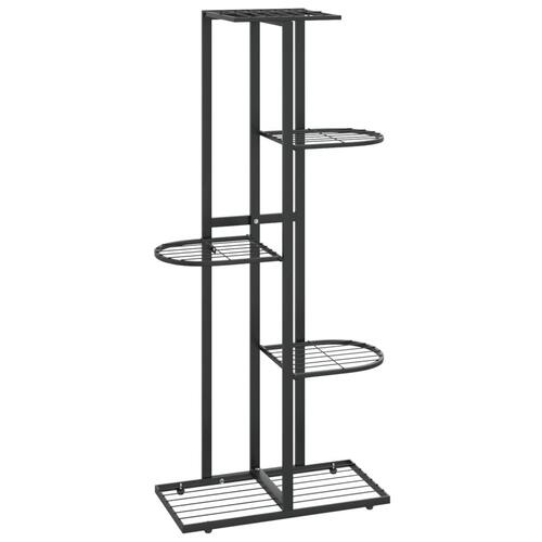 Blomsterstativ i 5 niveauer 43x22x98 cm metal sort