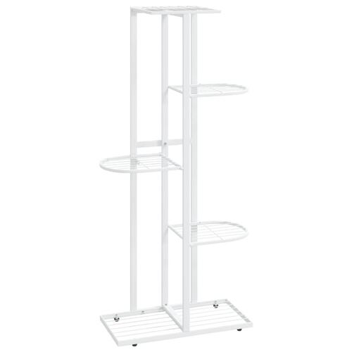 Blomsterstativ i 5 niveauer 43x22x98 cm metal hvid