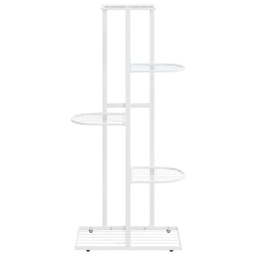 Blomsterstativ i 5 niveauer 43x22x98 cm metal hvid