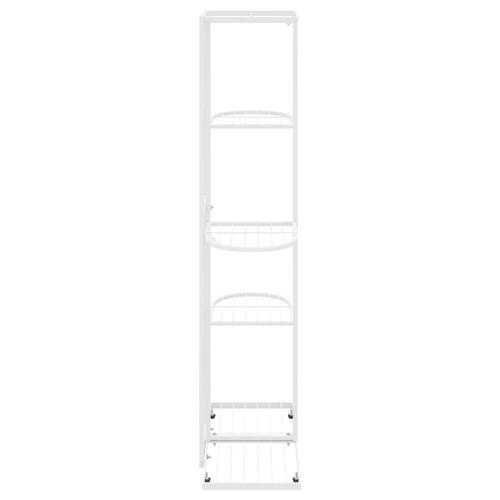 Blomsterstativ i 5 niveauer 43x22x98 cm metal hvid