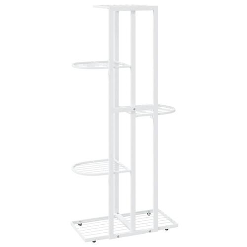 Blomsterstativ i 5 niveauer 43x22x98 cm metal hvid