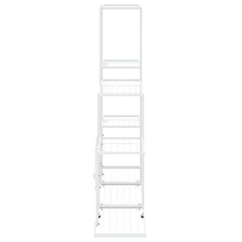 Blomsterstativ 94,5x25x88 cm metal hvid