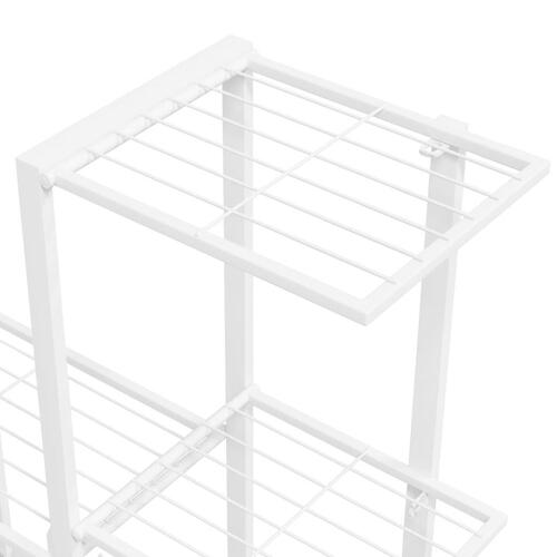 Blomsterstativ 94,5x25x88 cm metal hvid