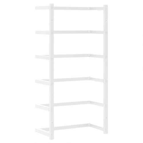Håndklædeholder til væg 24 × 12 × 48 cm - stål, hvid