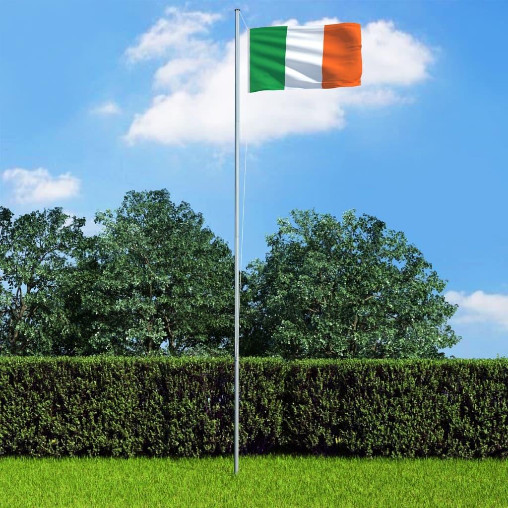 Irland flag og flagstang 4 m aluminium
