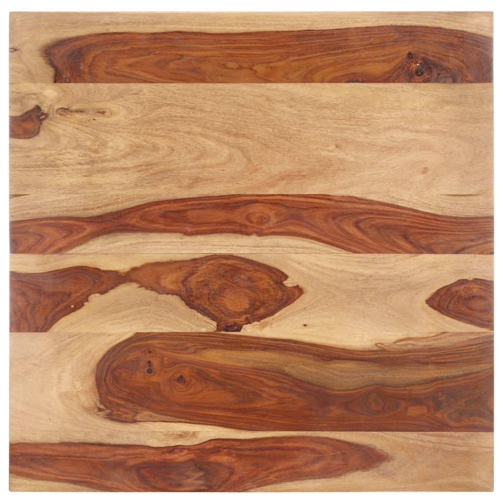 Bordplade 25-27 mm 80x80 cm massivt sheeshamtræ