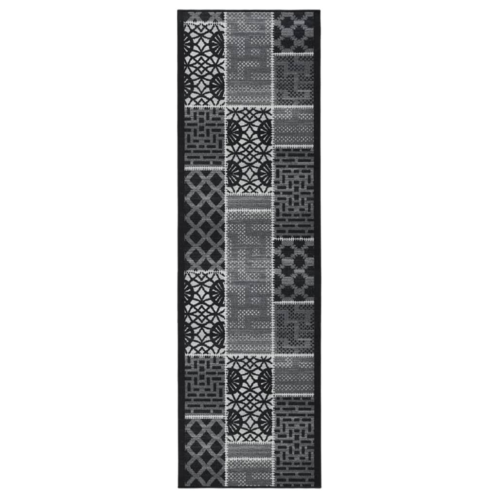 Tæppeløber 80x350 cm sort