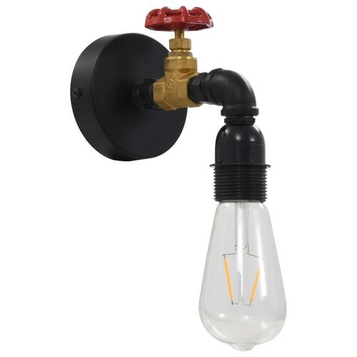 Væglampe vandhane-design sort E27