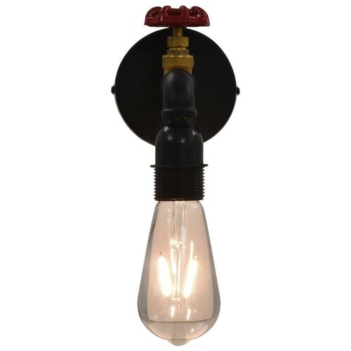 Væglampe vandhane-design sort E27