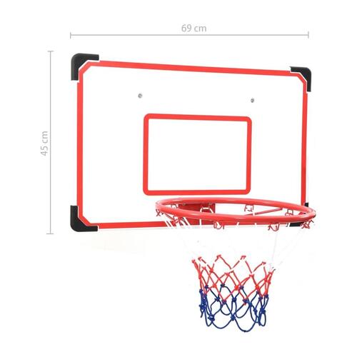 Vægmonteret basketballkurv med plade 5 dele