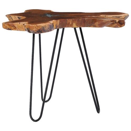 Sofabord 70 x 45 cm massiv teaktræ og polyresin