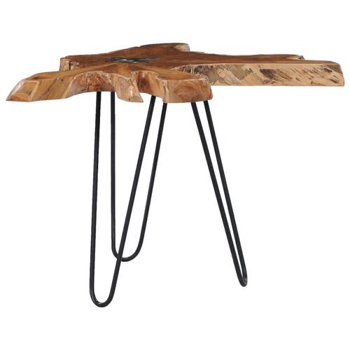 Sofabord 70 x 45 cm massiv teaktræ og polyresin