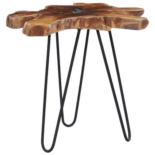 Sofabord 70 x 45 cm massiv teaktræ og polyresin