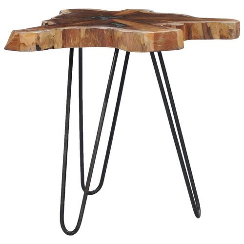Sofabord 70 x 45 cm massiv teaktræ og polyresin
