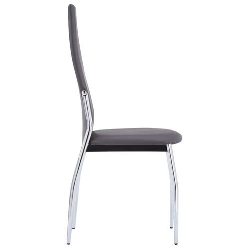 Spisebordsstole 4 stk. grå kunstlæder