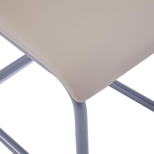 Spisebordsstole med cantilever 4 stk. kunstlæder cappuccino