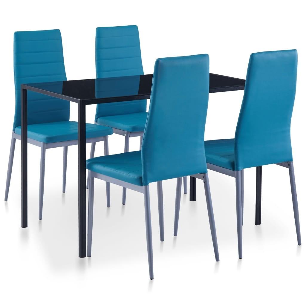 Spisebordssæt i 5 dele blå