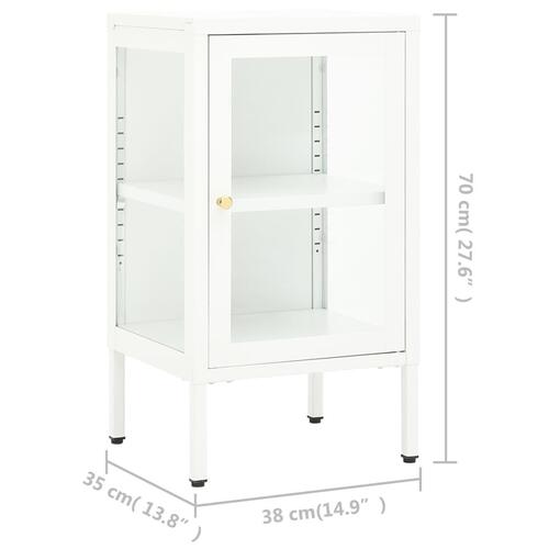 Skænk 38x35x70 cm metal og glas
