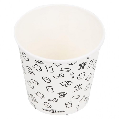 Papkrus 120 ml 250 stk. hvid og sort