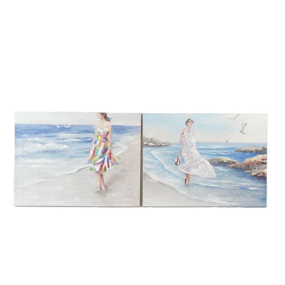 Maleri 120 X 35 X 90 Cm Middelhavet 2 Enheder