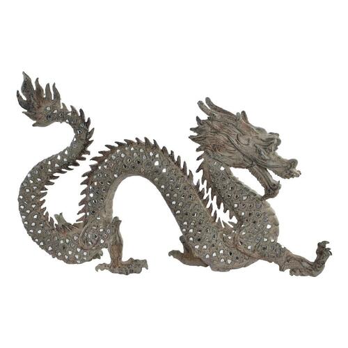 Dekorativ figur Drage Harpiks Krystal (52 x 13.5 x 31 cm)