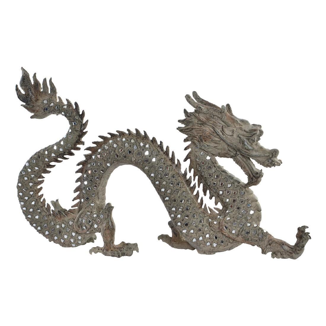 Dekorativ figur Drage Harpiks Krystal (52 x 13.5 x 31 cm)