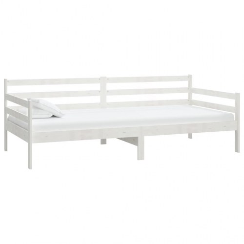 Daybed 90x200 cm massivt fyrretræ hvid