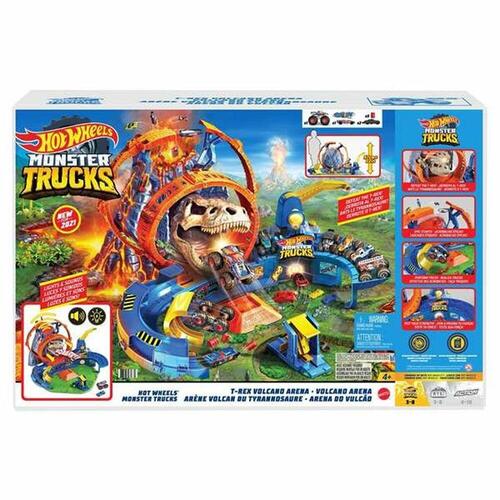 Væddeløbsbane Monster Trucks Hot Wheels T-Rex Volcano Arena