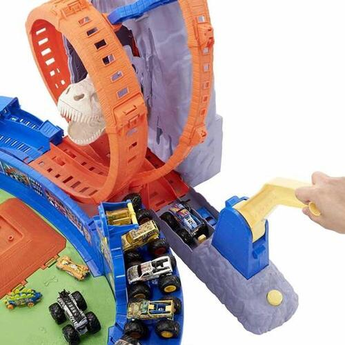 Væddeløbsbane Monster Trucks Hot Wheels T-Rex Volcano Arena